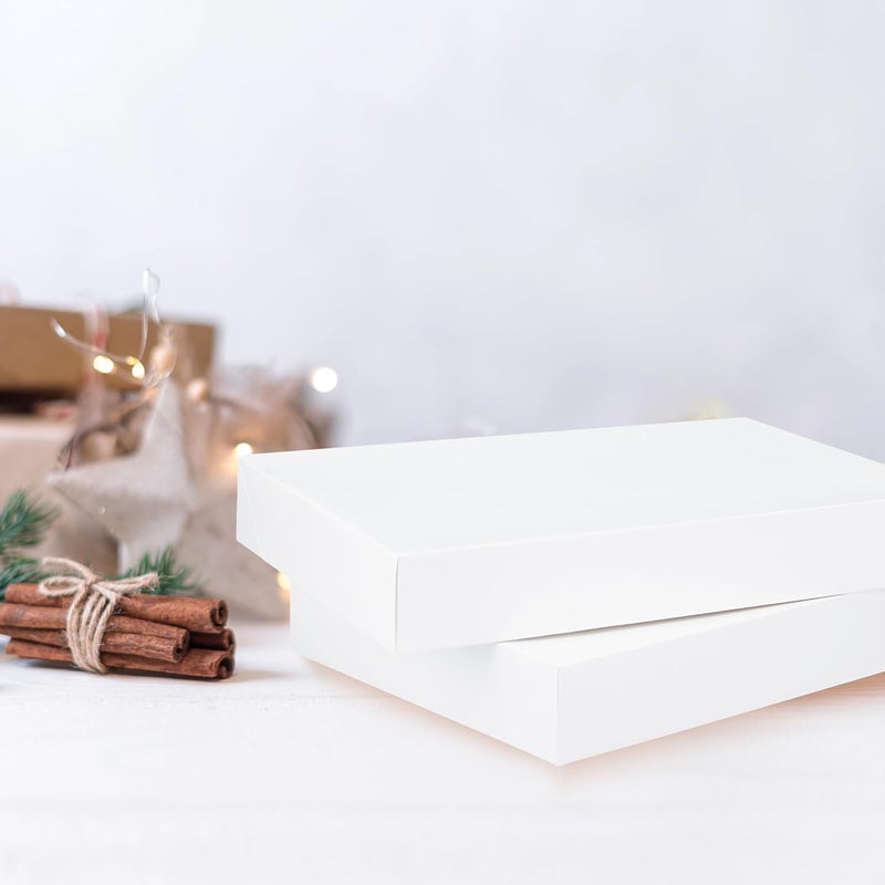Rsgift White Gift Boxes, 3 Sizes Small Gift Boxes for Men Clothes, Women Apparel, Christmas and Birthdays Wedding, Graduation Packaging, Assorted Sizes(4 Boxes 11", 4 Boxes 14", 4 Boxes 16") - Image 4